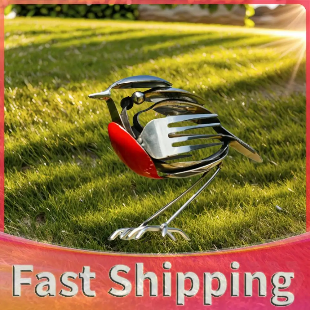 Metal Bird Sculpture for Patio Lawn Decoration Scrap Metal Art Decor Rustic Red Chest Robin Figurine Unique Gift for Bird Lovers
Metal Bird Sculpture for Patio Lawn Decoration Scrap Metal Art Decor Rustic Red Chest Robin Figurine Unique Gift for Bird Lovers