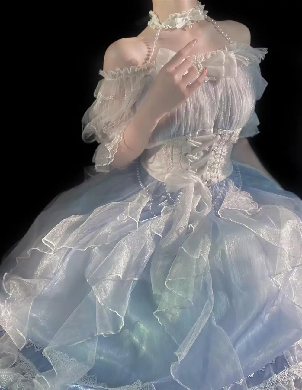 The mermaid lies lolita original design lolita dress flower marrying shoulder summer
The mermaid lies lolita original design lolita dress flower marrying shoulder summer