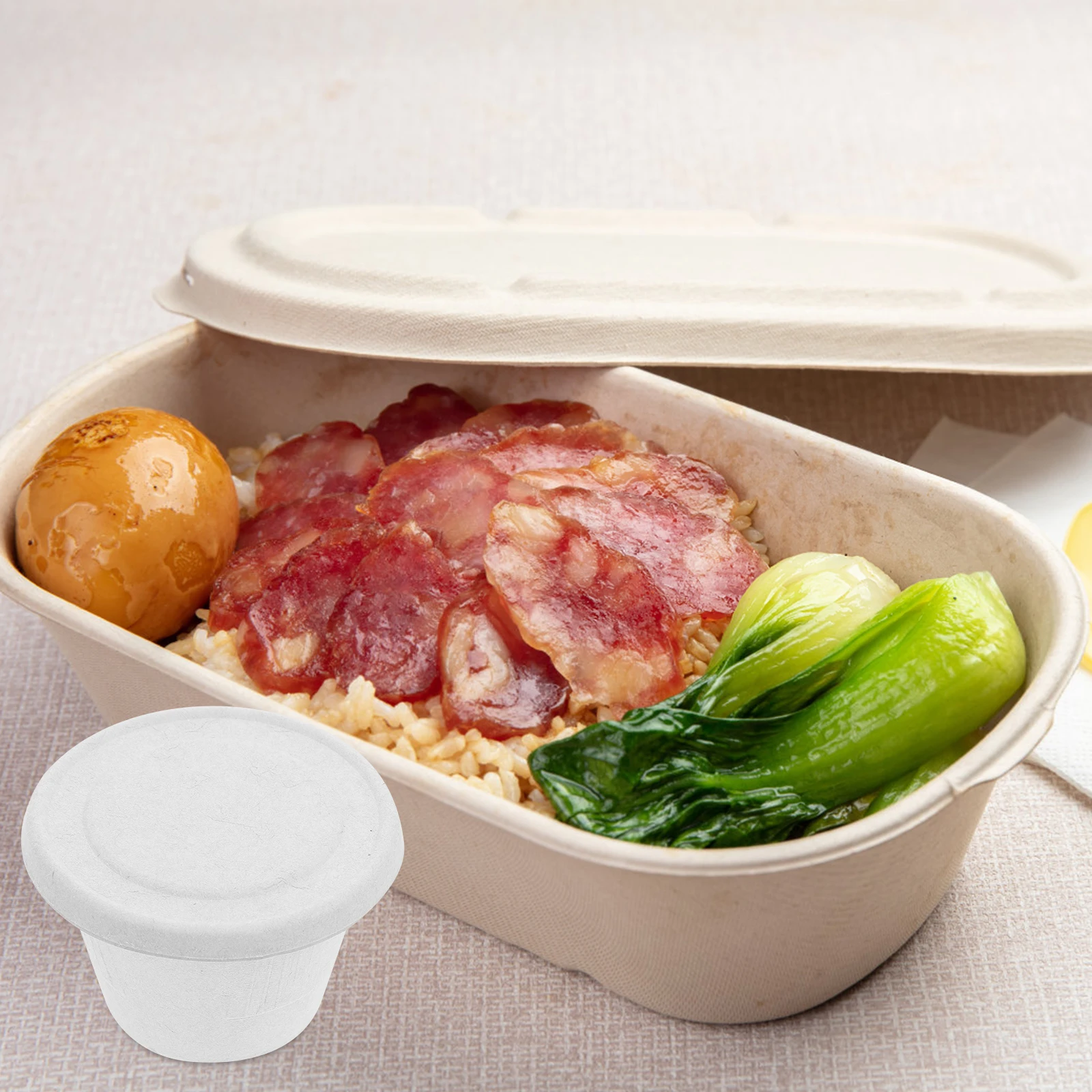50Pcs 4oz Pulp Dipping Sauce Cups Biodegradable Condiment Containers with Lids for Sauces and Condiments Bulk Usage
50Pcs 4oz Pulp Dipping Sauce Cups Biodegradable Condiment Containers with Lids for Sauces and Condiments Bulk Usage