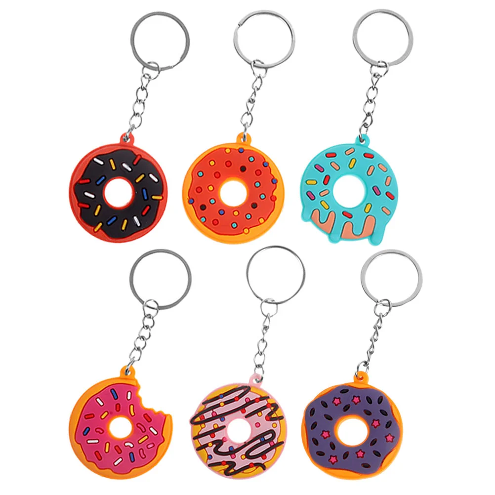 6 Pcs Decorate Donut Keychain Pvc Soft Rubber Pendant Decoration 6pcs Wallet Coin Holder Gift
6 Pcs Decorate Donut Keychain Pvc Soft Rubber Pendant Decoration 6pcs Wallet Coin Holder Gift