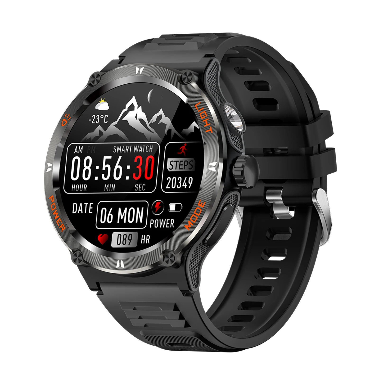 Smart Watch with LED Flashlight Outdoor Sports Smartwatch Heart Rate/Sleep Monitor Fitness Watch for Men and Women
Smart Watch with LED Flashlight Outdoor Sports Smartwatch Heart Rate/Sleep Monitor Fitness Watch for Men and Women