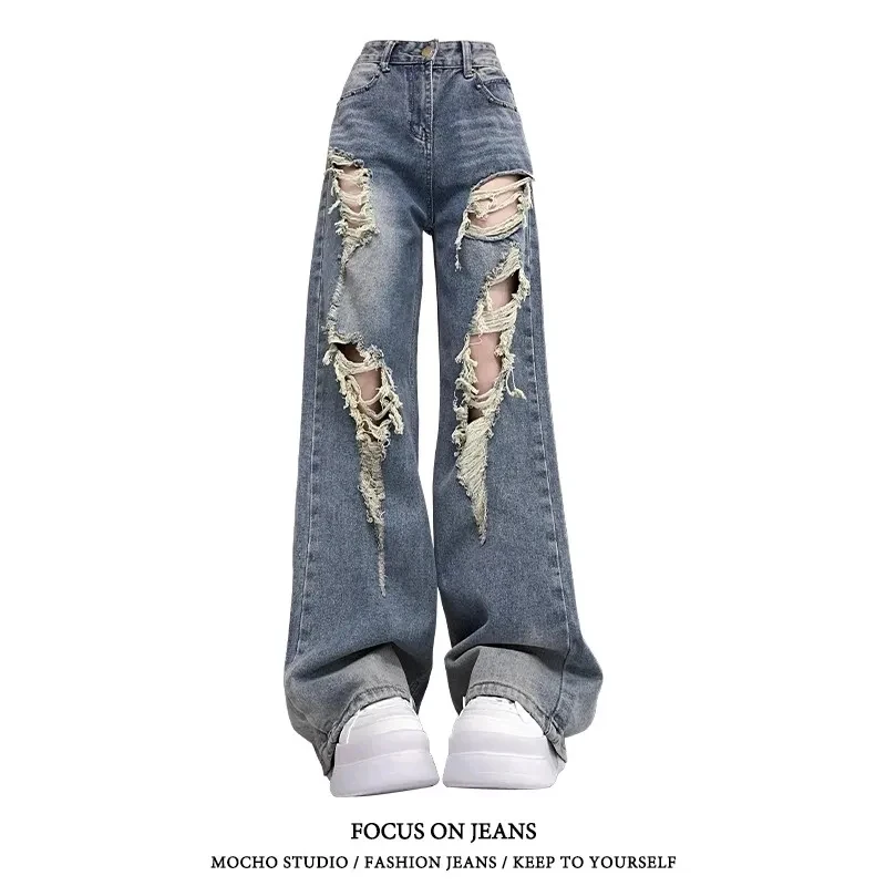 Baggy Jeans for Women Y2K Ripped Denim Pants Trendy High Waisted Relaxed Straight Leg Wide Trousers
Baggy Jeans for Women Y2K Ripped Denim Pants Trendy High Waisted Relaxed Straight Leg Wide Trousers