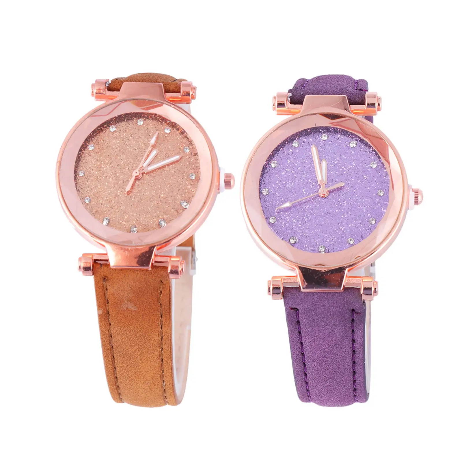 2Pcs Fashion Women Quartz Watch Glitter Design Accurate Movement Comfortable Fit Unique Wrist Decoration Gift Idea
2Pcs Fashion Women Quartz Watch Glitter Design Accurate Movement Comfortable Fit Unique Wrist Decoration Gift Idea
