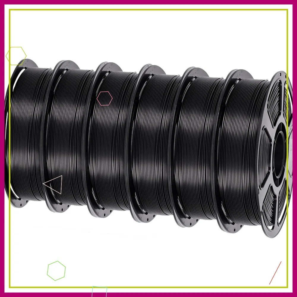 PLA+ Filament 6KG, 3D Printer PLA Pro Kit, 1.75mm +/- 0.02mm, 6 Spools 1KG Each, Black
PLA+ Filament 6KG, 3D Printer PLA Pro Kit, 1.75mm +/- 0.02mm, 6 Spools 1KG Each, Black
