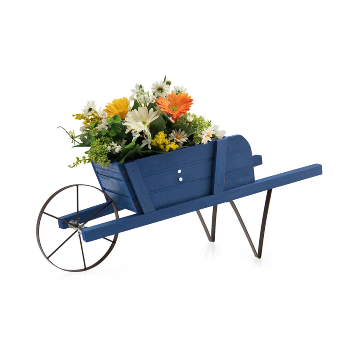 Blue 2 in 1 Wheelbarrow Planter Wooden Wagon Planter with 9 Magnetic Accessories for Garden Yard
Blue 2 in 1 Wheelbarrow Planter Wooden Wagon Planter with 9 Magnetic Accessories for Garden Yard