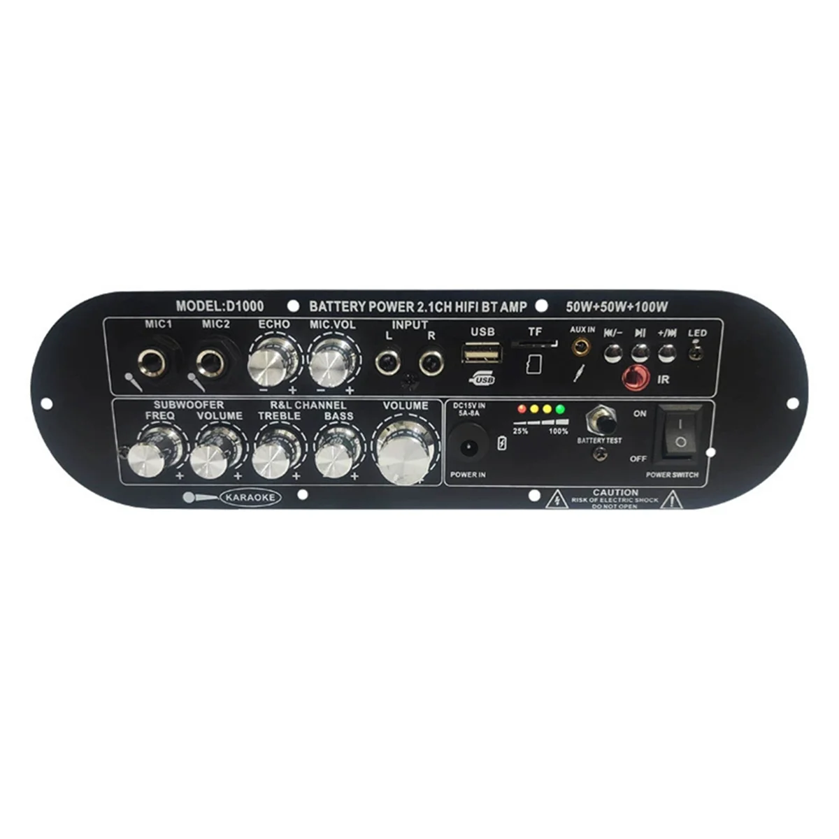 CCDD HIFI Bluetooth Audio Amplifier Board 2.1 Channel 50Wx2 100W 12V Support Microphone Whistle Suppression Function US Plug
CCDD HIFI Bluetooth Audio Amplifier Board 2.1 Channel 50Wx2 100W 12V Support Microphone Whistle Suppression Function US Plug