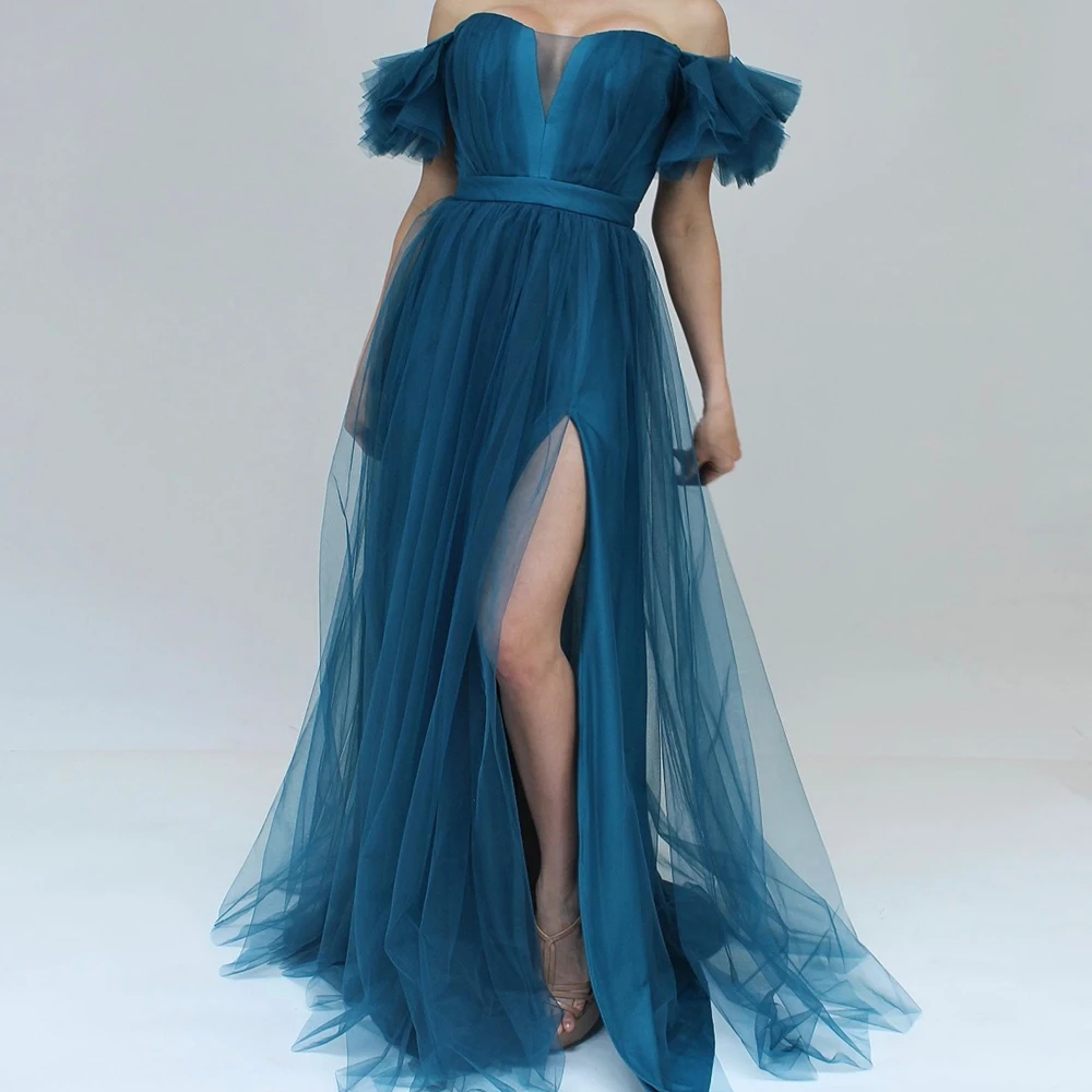 Off the Shoulder Floor Length Elegant Party Dresses Woman Straight Tulle Short Sleeves Solid Color Sweep Train Quinceanera Gowns
Off the Shoulder Floor Length Elegant Party Dresses Woman Straight Tulle Short Sleeves Solid Color Sweep Train Quinceanera Gowns