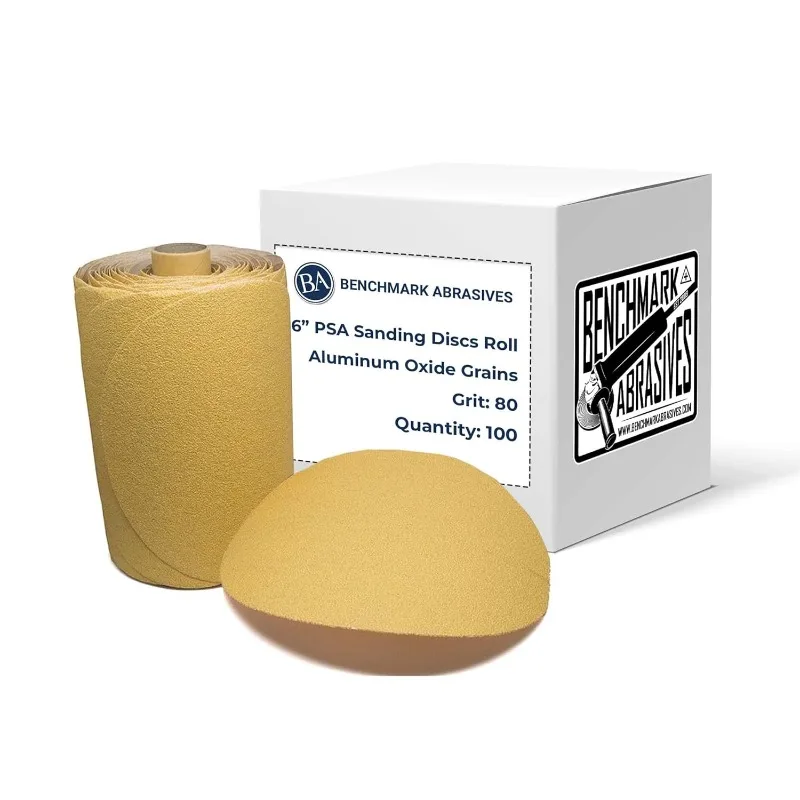 Benchmark Abrasives PSA Gold 6 Inch Self Adhesive Sanding Discs with Aluminum Oxide Grains Automotive DA Sandpaper - 6 Inch Sand
Benchmark Abrasives PSA Gold 6 Inch Self Adhesive Sanding Discs with Aluminum Oxide Grains Automotive DA Sandpaper - 6 Inch Sand