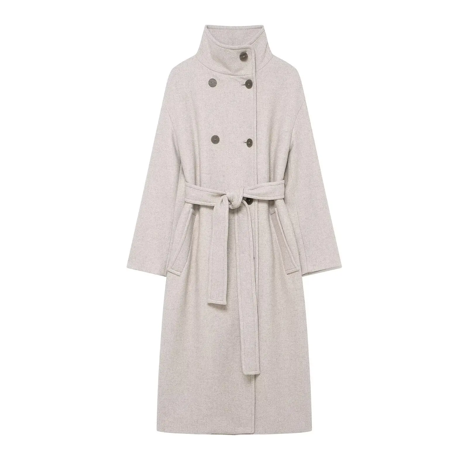 Women's Fashionable Casual Double-Breasted Stand-Collar Loose Long Woolen Coat XJ7V
Women's Fashionable Casual Double-Breasted Stand-Collar Loose Long Woolen Coat XJ7V