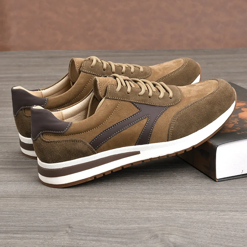 Men's Genuine Leather Sneakers 2026 New Fashion Casual Shoes Breathable Comfortable Pigskin Lining Outdoor Walking Shoes for Men
Men's Genuine Leather Sneakers 2026 New Fashion Casual Shoes Breathable Comfortable Pigskin Lining Outdoor Walking Shoes for Men