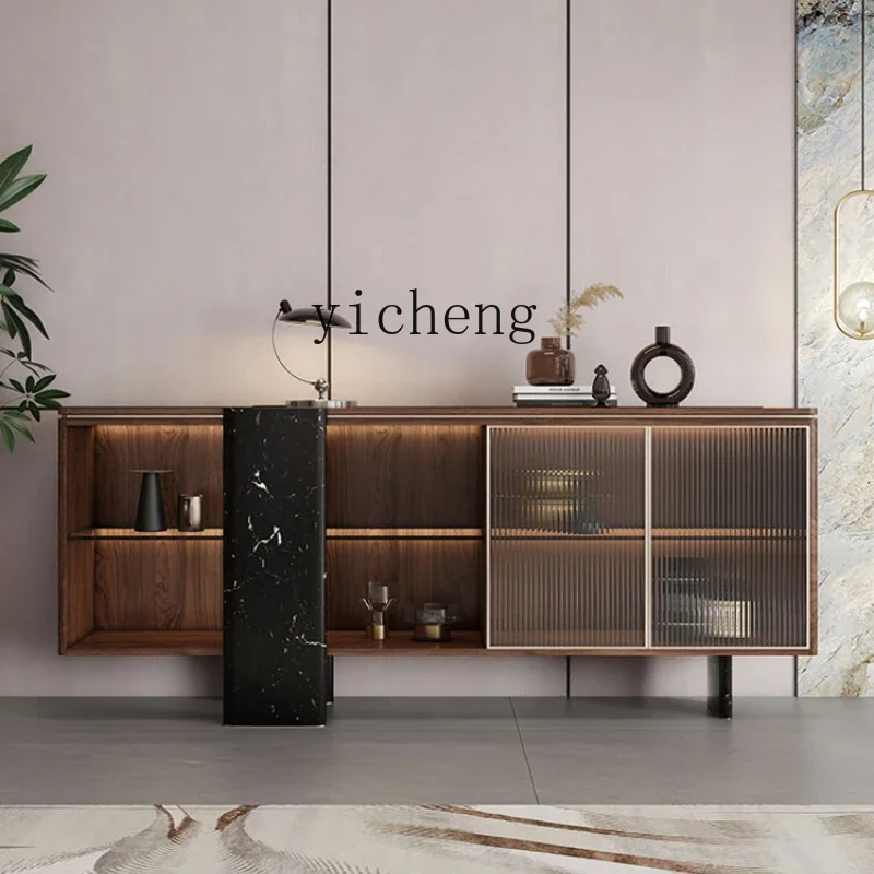 black walnut dining side cabinet, high-end door cabinet, living room wall storage tea cabinet
black walnut dining side cabinet, high-end door cabinet, living room wall storage tea cabinet