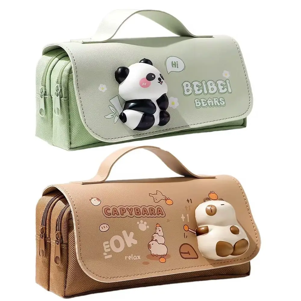 3-layer Fun Press Pen Bag Large Capacity Capybara Panda Animal Pencil Bag Korean Waterproof Stationery Storage Bag Kids Gift
3-layer Fun Press Pen Bag Large Capacity Capybara Panda Animal Pencil Bag Korean Waterproof Stationery Storage Bag Kids Gift