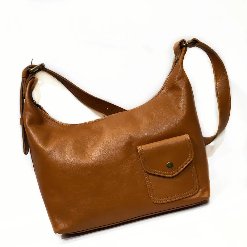 Vegetable Tanned Leather Handbag Purse For Women Simple Single Crossbody Bag With Adjustable Straps Genuine Leather Shoulder Bag
Vegetable Tanned Leather Handbag Purse For Women Simple Single Crossbody Bag With Adjustable Straps Genuine Leather Shoulder Bag