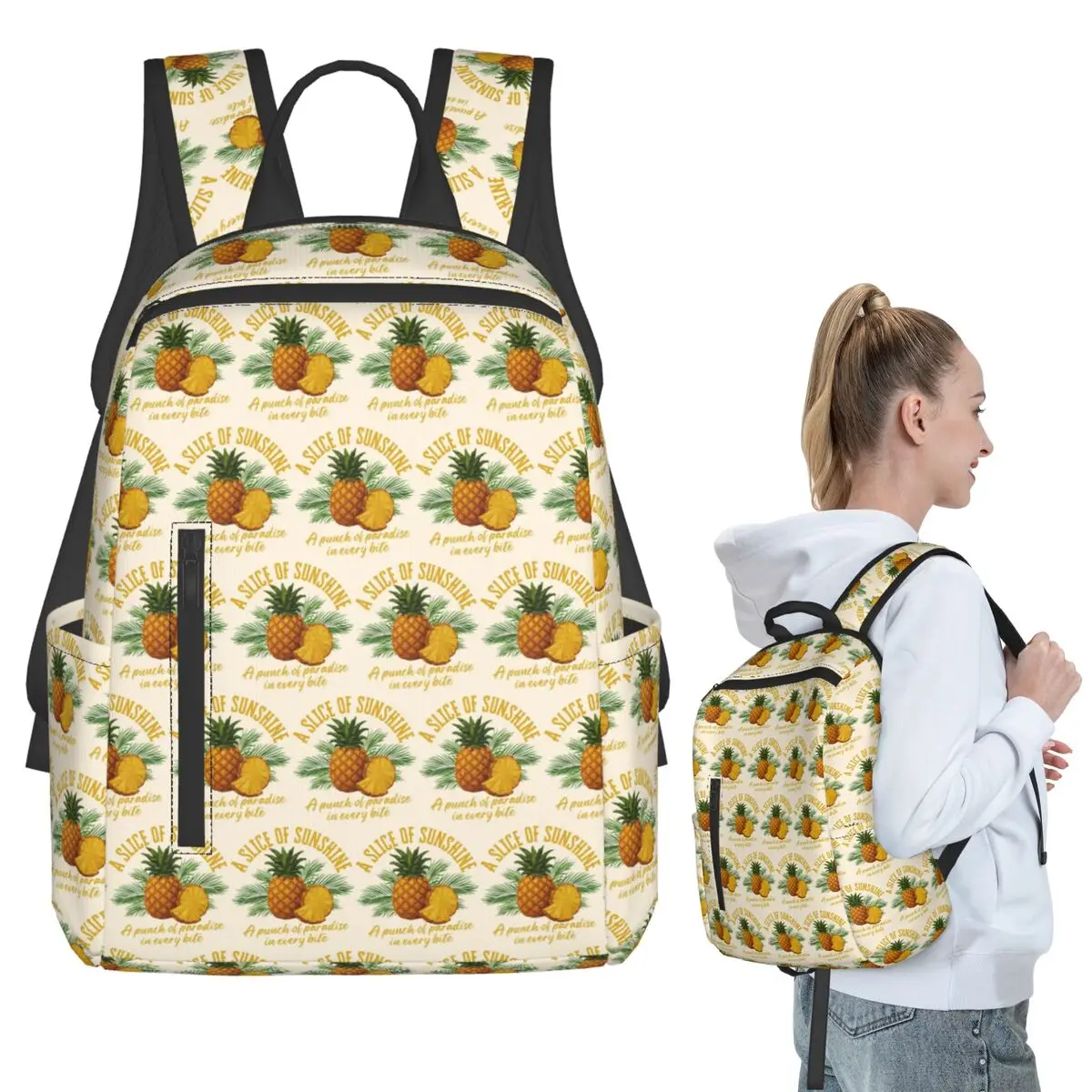 A Slice Of Sunshine - Tropical Pineapple Punch Backpack Student BookBag Children School Bag Computer Shoulder Bags Men Women
A Slice Of Sunshine - Tropical Pineapple Punch Backpack Student BookBag Children School Bag Computer Shoulder Bags Men Women