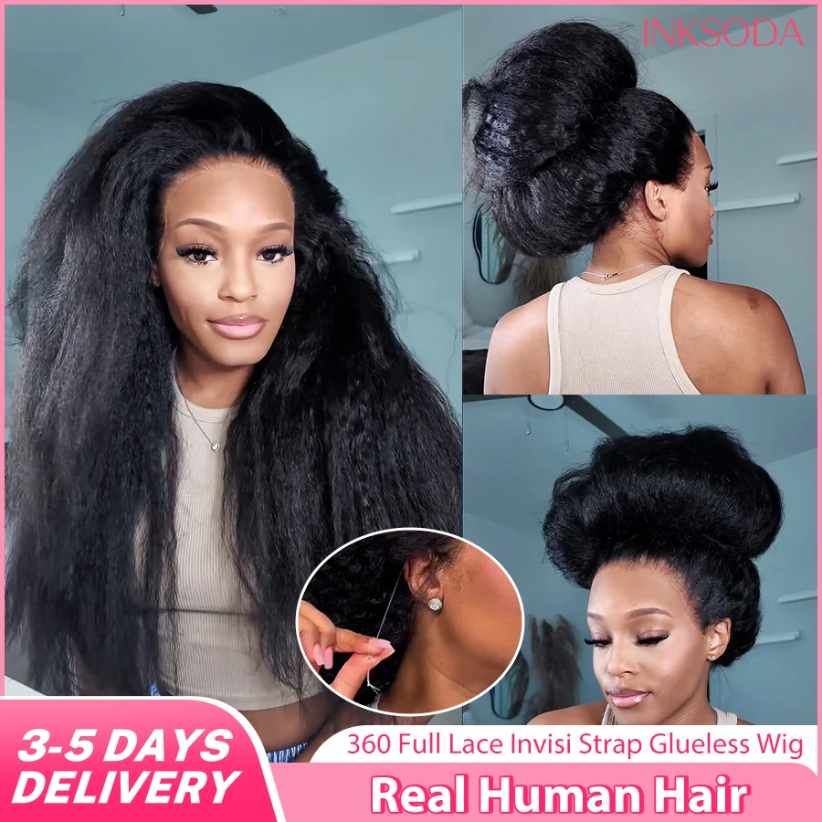 16-40 Inch 220% Density Kinky Straight Human Hair Wig Invisible Strap 360 Full Hd Lace Front Wigs Drawstring Snug Fit Glueless Wig Invisible Strap Glueless Invisi Strap Full Lace Kinky Straight Wig For Women Ready To Wear Preplucked Prebleached
16-40 Inch 220% Density Kinky Straight Human Hair Wig Invisible Strap 360 Full Hd Lace Front Wigs Drawstring Snug Fit Glueless Wig Invisible Strap Glueless Invisi Strap Full Lace Kinky Straight Wig For Women Ready To Wear Preplucked Prebleached
