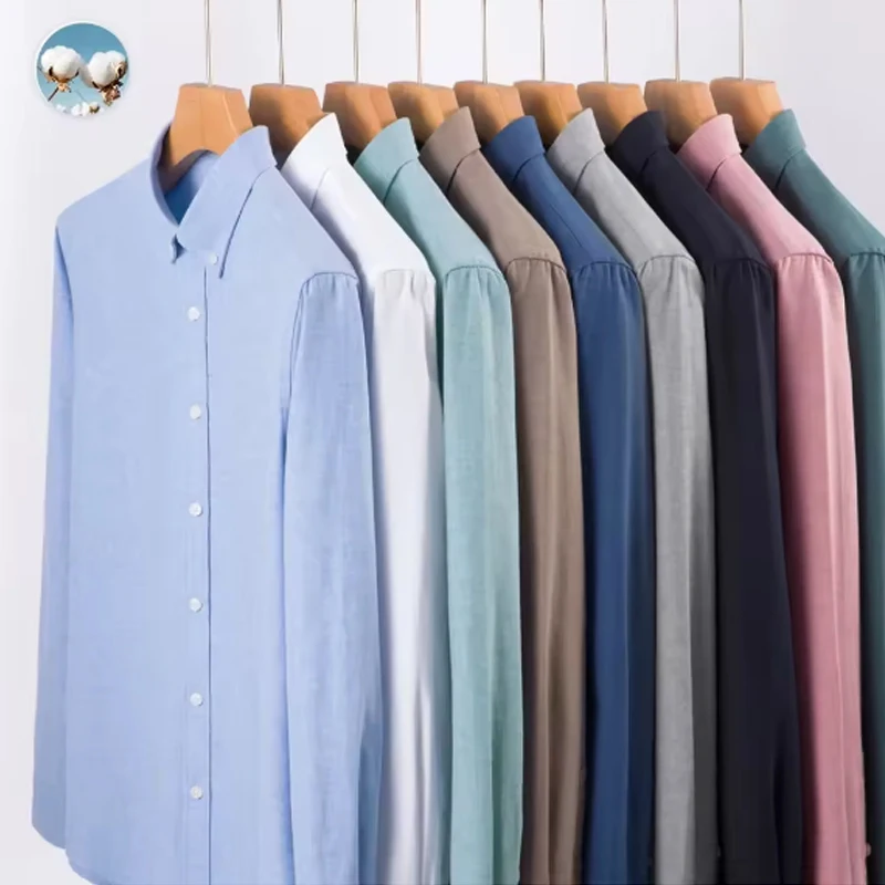 100% Cotton Shirt Men Oxford Long Sleeve Business Casual Dress Shirt Solid Color Button Down Collar Formal Office Shirts Male
100% Cotton Shirt Men Oxford Long Sleeve Business Casual Dress Shirt Solid Color Button Down Collar Formal Office Shirts Male