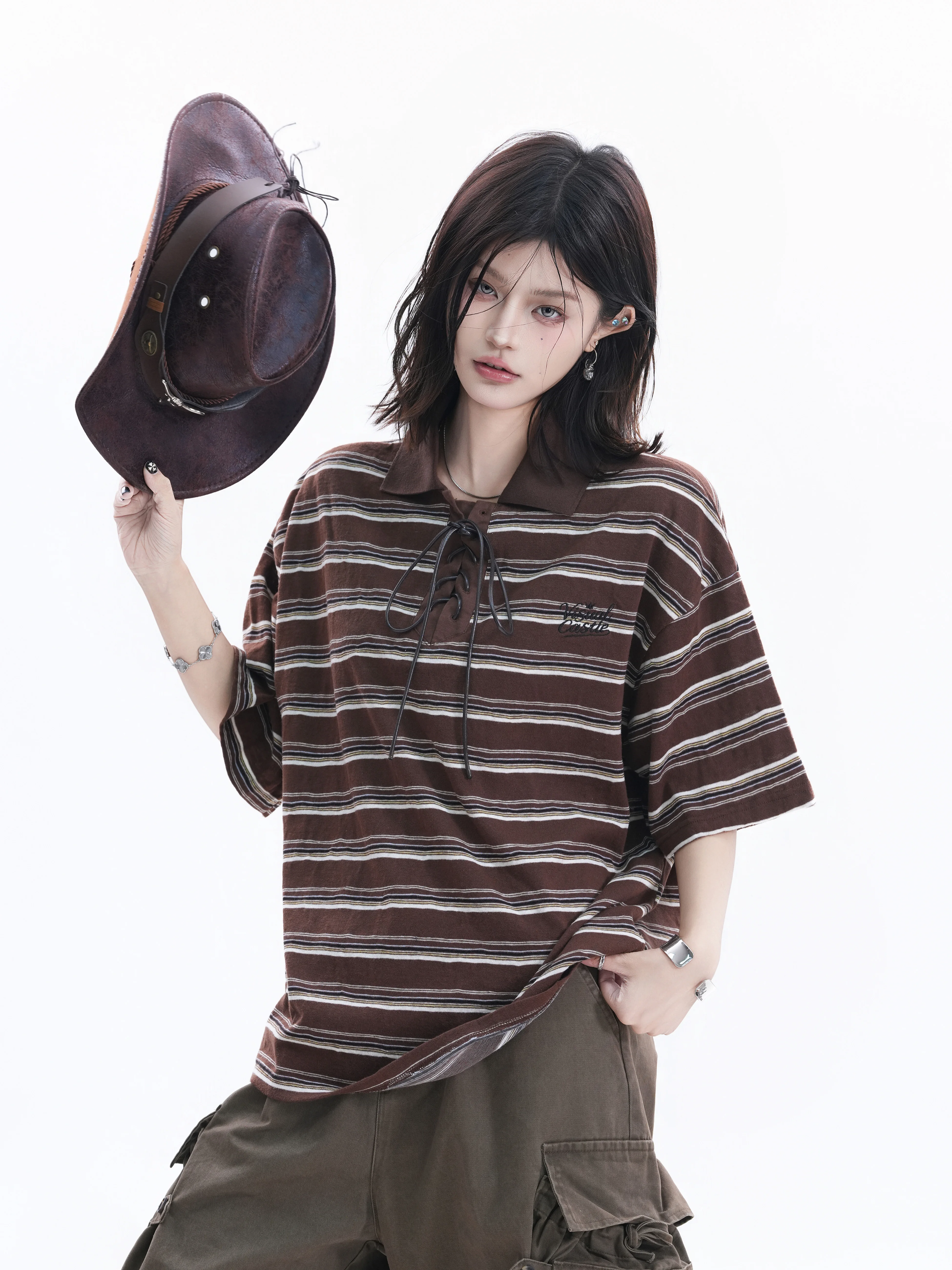 Loose Fit Women's Stripe Shirt Short Sleeve Casual Style Cotton T-Shirt Comfortable Breathable Summer Top Unisex
Loose Fit Women's Stripe Shirt Short Sleeve Casual Style Cotton T-Shirt Comfortable Breathable Summer Top Unisex