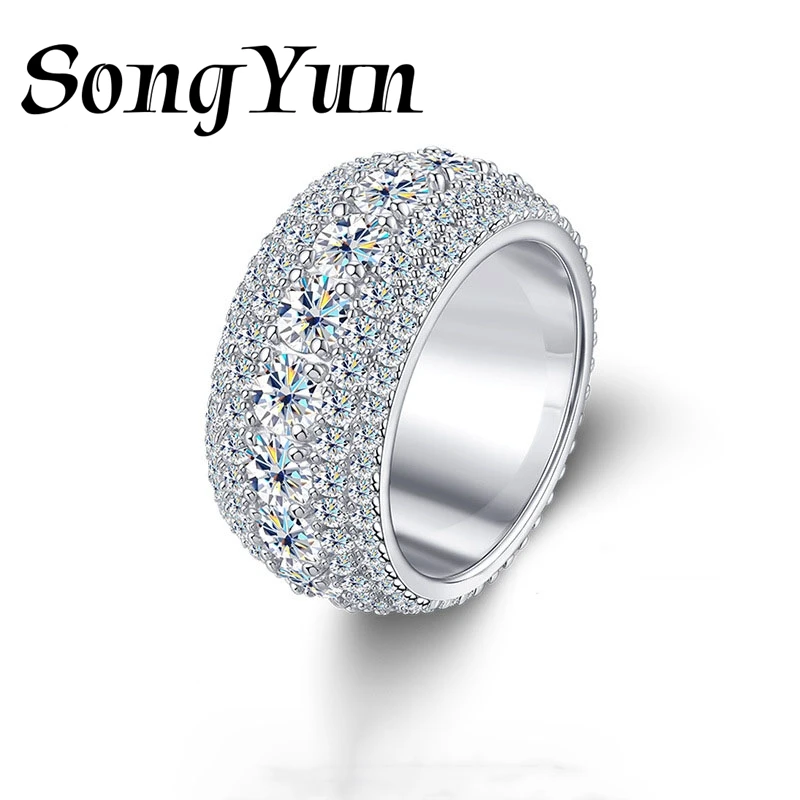 SongYun Jewelry 925 Sterling Silver Ring Moissanite D Color VVS Fine Lab Grown Royal Infinite Rings Diamond Accessories
SongYun Jewelry 925 Sterling Silver Ring Moissanite D Color VVS Fine Lab Grown Royal Infinite Rings Diamond Accessories