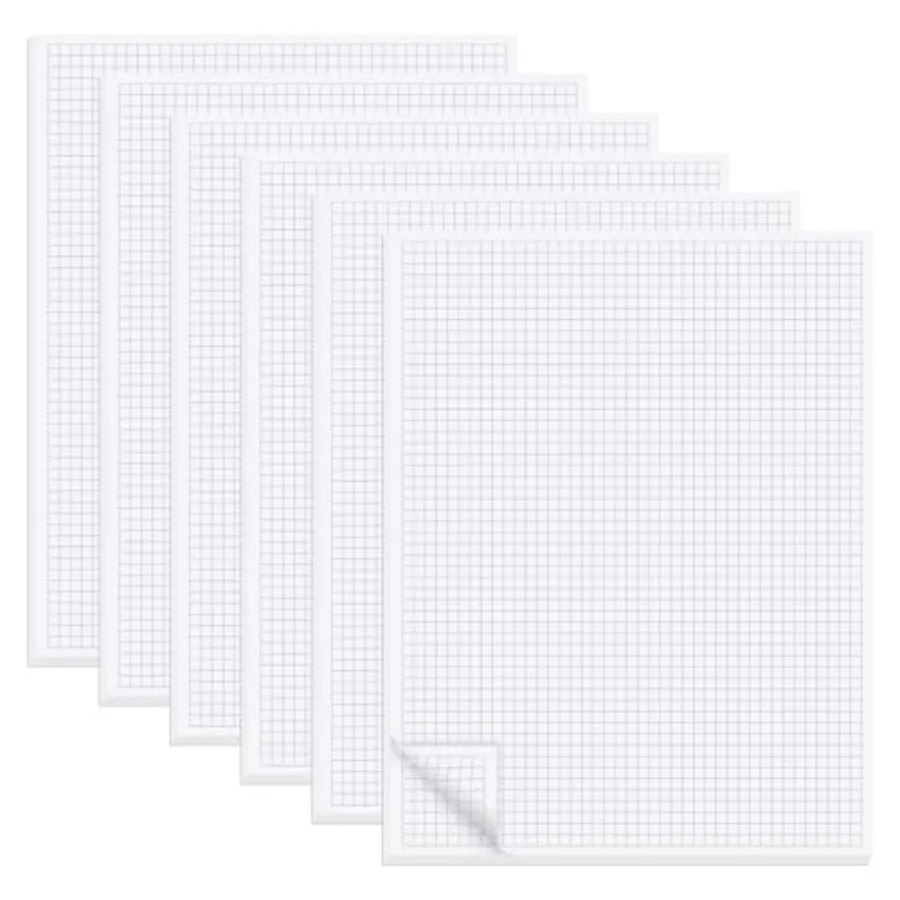 6 Pack 8.5"X11" Graph Paper Pads, Grid Writing Pads, Memo ScratchPads for Drawing, Engineering, Drafting Each Pad 50 Sheets, Do
6 Pack 8.5"X11" Graph Paper Pads, Grid Writing Pads, Memo ScratchPads for Drawing, Engineering, Drafting Each Pad 50 Sheets, Do