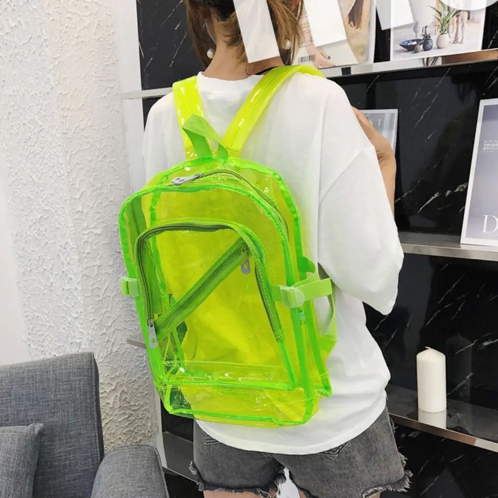 Portable Candy Color Transparent Backpack PVC Large Capacity Students School Bag All-match Waterproof Clear Shoulder Bag School
Portable Candy Color Transparent Backpack PVC Large Capacity Students School Bag All-match Waterproof Clear Shoulder Bag School
