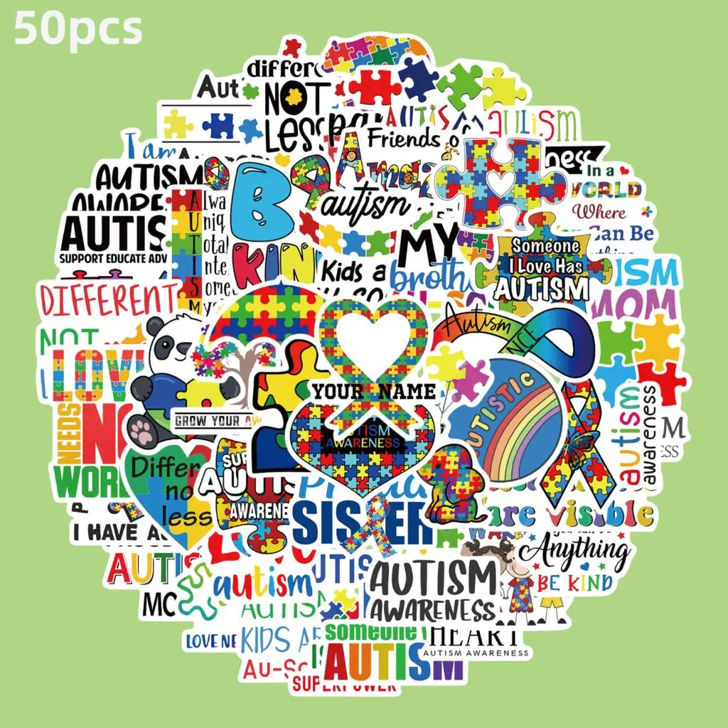 50PCS Cool Autism Awareness Cartoon Graffiti Stickers For Luggage Bike Guitar Skateboard Cool Sticker Kid Decal Toys
50PCS Cool Autism Awareness Cartoon Graffiti Stickers For Luggage Bike Guitar Skateboard Cool Sticker Kid Decal Toys