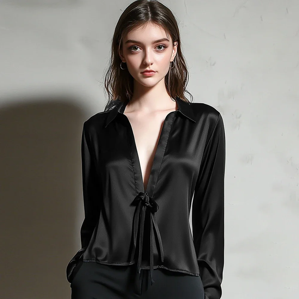 Arazooyi Women's Shirts Autumn Daily Black Bowknot Long Sleeve Plunge Neck Regular Workwear Shirts
Arazooyi Women's Shirts Autumn Daily Black Bowknot Long Sleeve Plunge Neck Regular Workwear Shirts
