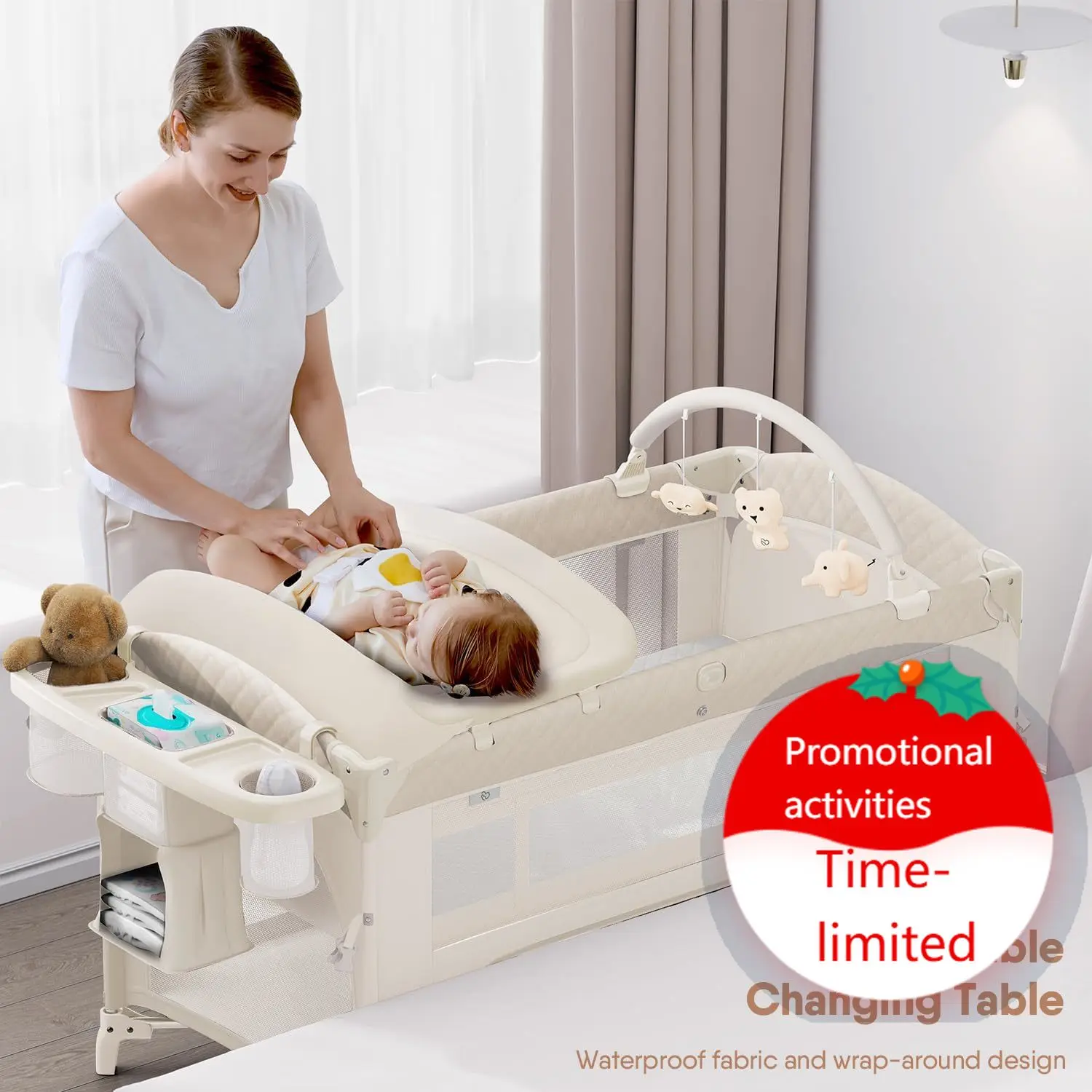 4 in 1 Baby Bassinet, Pack and Play, Bedside Crib Sleeper, Diaper Changer - Comes with Mattress, Mosquito Net, Bottom Storage an
4 in 1 Baby Bassinet, Pack and Play, Bedside Crib Sleeper, Diaper Changer - Comes with Mattress, Mosquito Net, Bottom Storage an