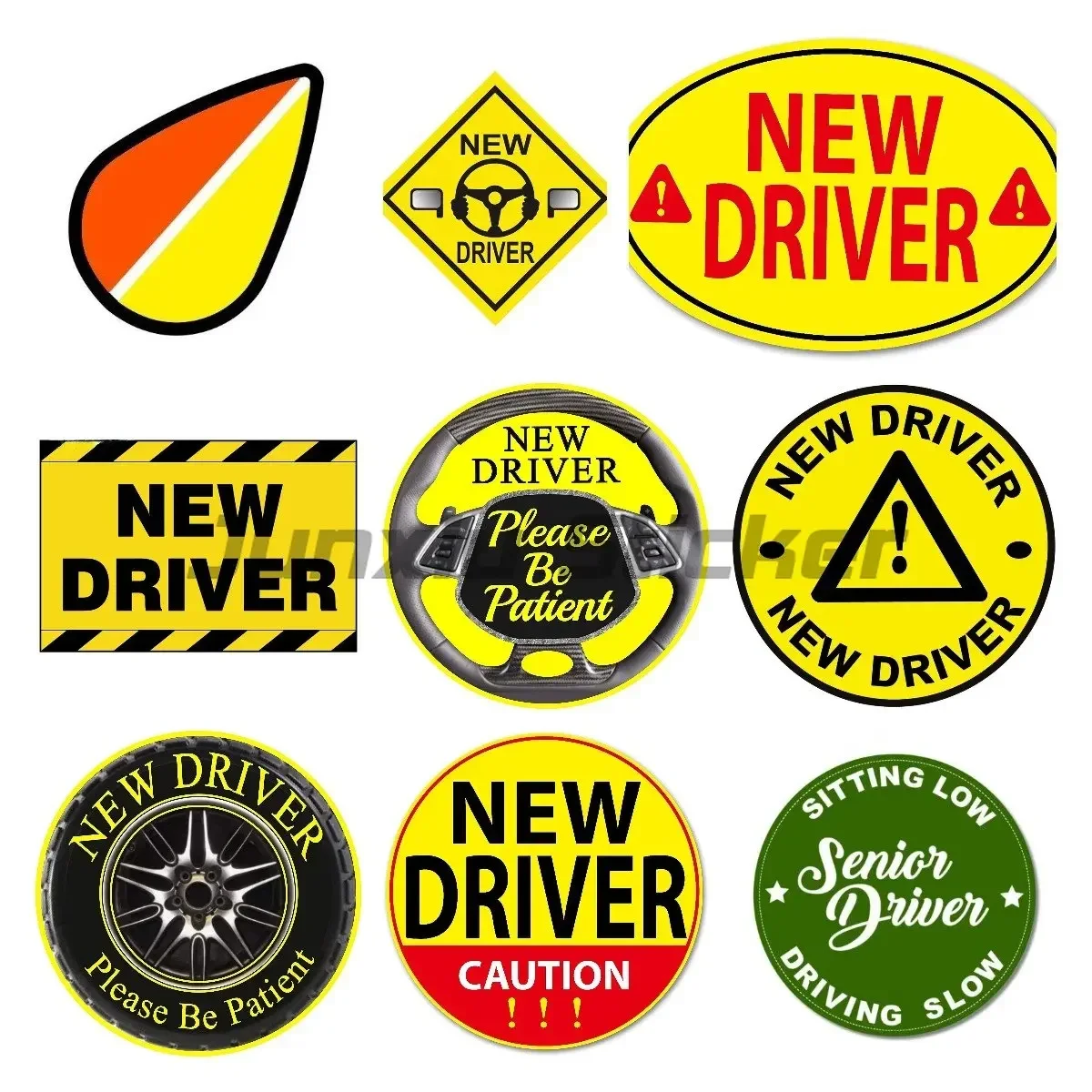 New Driver Please Be Patient Sign Warning Sign Car Sticker PVC Motorcycle Door Window Helmet Laptop Vinyl Self-adhesive Decal
New Driver Please Be Patient Sign Warning Sign Car Sticker PVC Motorcycle Door Window Helmet Laptop Vinyl Self-adhesive Decal