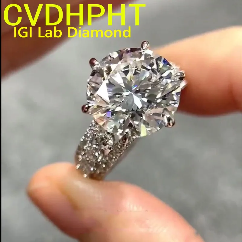 Soild Au750 18K White Gold Ring Luxury IGI Lab Growing Diamond Ring Round D Color 1 2 3Ct wedding ring Factory sell
Soild Au750 18K White Gold Ring Luxury IGI Lab Growing Diamond Ring Round D Color 1 2 3Ct wedding ring Factory sell 