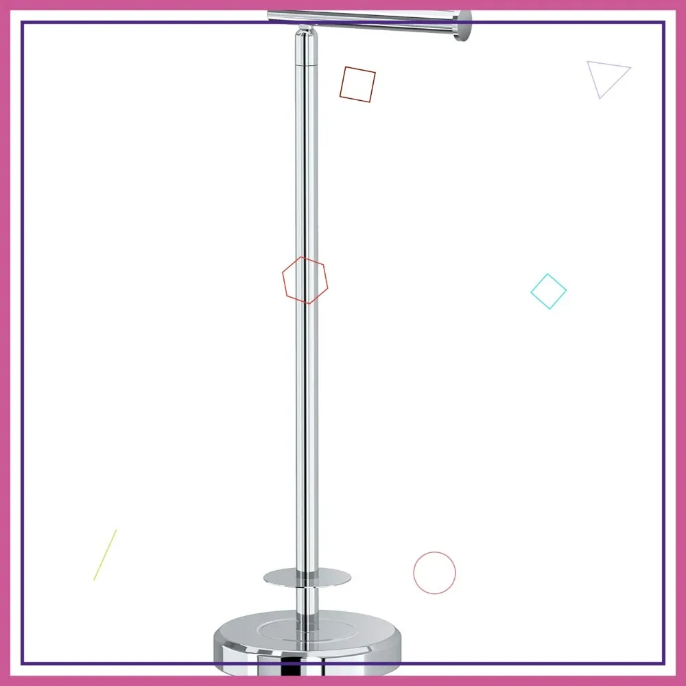 Freestanding Toilet Paper Holder with Storage, Chrome, 22.25" H, Holds 1-4 Reserve Rolls, Weighted Base
Freestanding Toilet Paper Holder with Storage, Chrome, 22.25" H, Holds 1-4 Reserve Rolls, Weighted Base