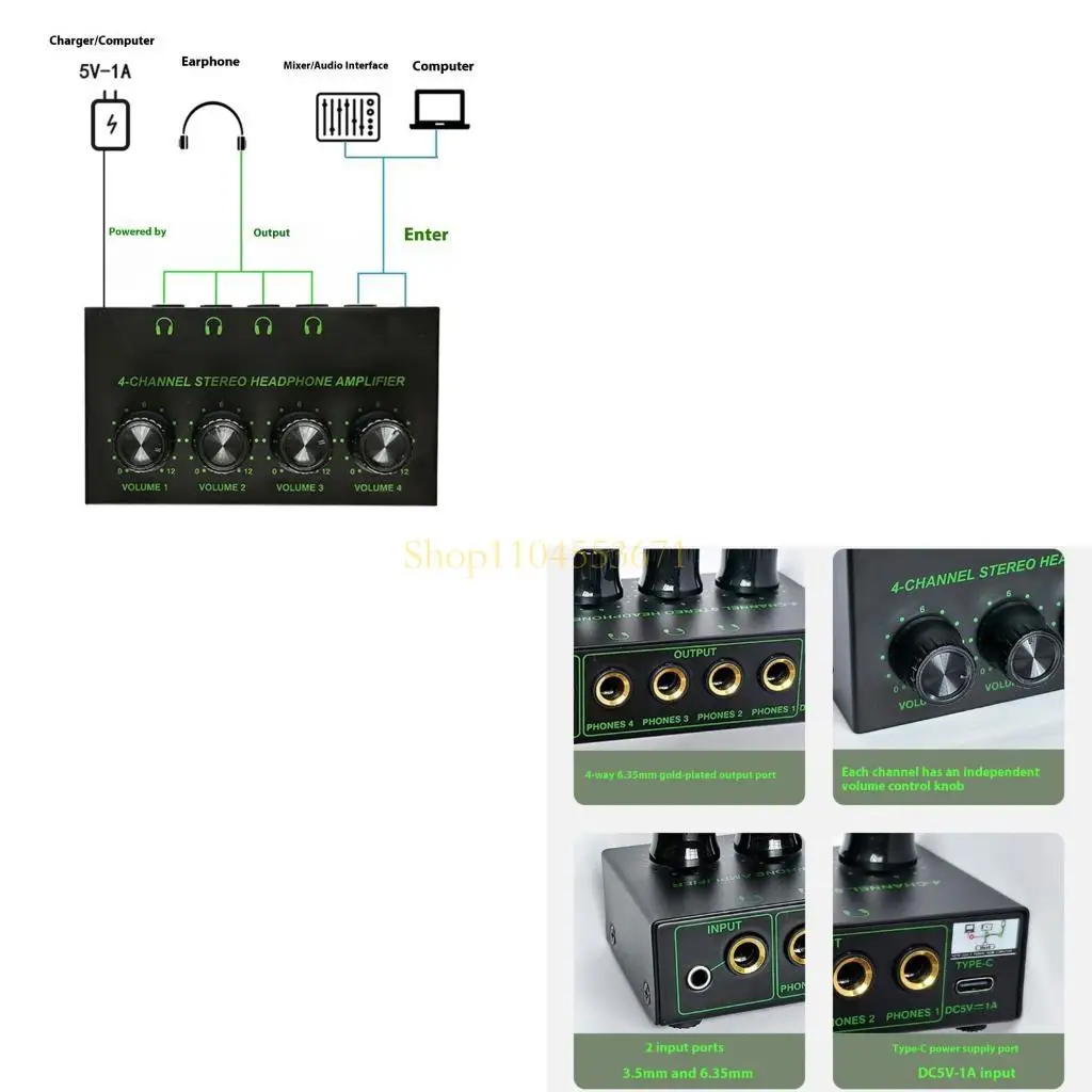 Best Seller HZ400 Illuminating Headphone Amplifier Splitter Multiple Output with Cables
Best Seller HZ400 Illuminating Headphone Amplifier Splitter Multiple Output with Cables