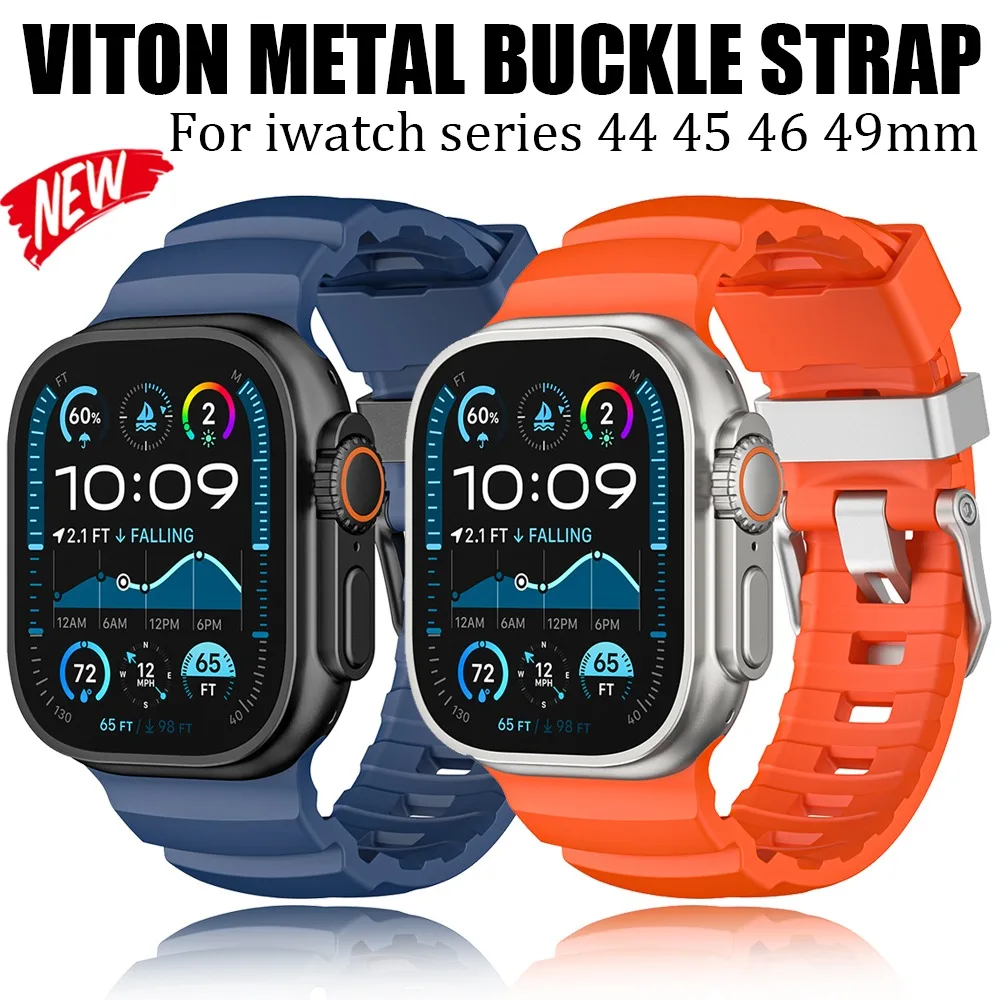 Sport Silicone Band For Apple Watch Ultra 2 10 9 8 7 6 SE 5 4 Titanium Metal Bracelet Strap For iWatch 42mm 44mm 45mm 46mm 49mm
Sport Silicone Band For Apple Watch Ultra 2 10 9 8 7 6 SE 5 4 Titanium Metal Bracelet Strap For iWatch 42mm 44mm 45mm 46mm 49mm