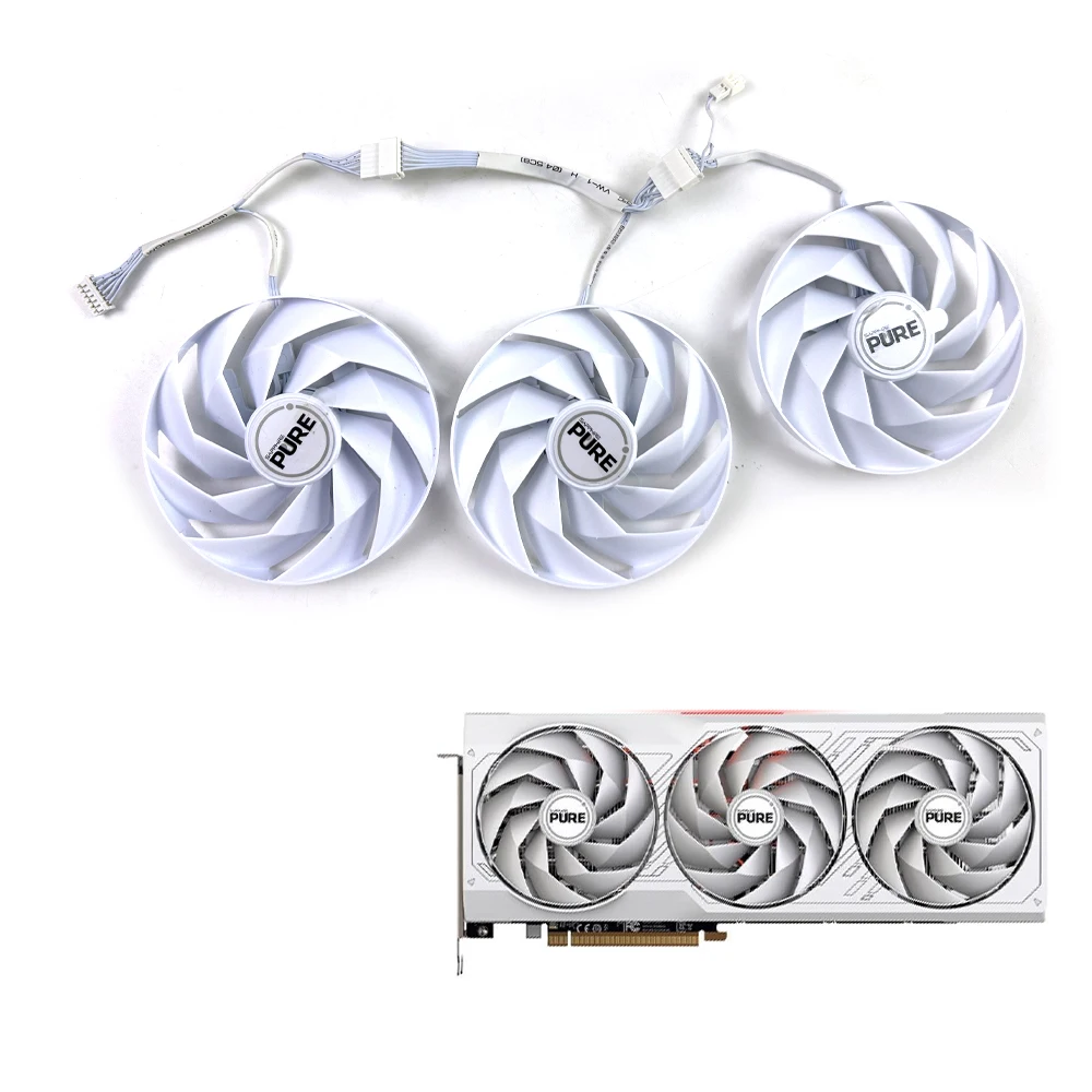Original Cooling FD10015M12D 95MM 6PIN RX 7700XT 7800XT GPU Fan for Sapphire PURE Radeon RX 7700 XT RX 7800 XT Graphics Card
Original Cooling FD10015M12D 95MM 6PIN RX 7700XT 7800XT GPU Fan for Sapphire PURE Radeon RX 7700 XT RX 7800 XT Graphics Card