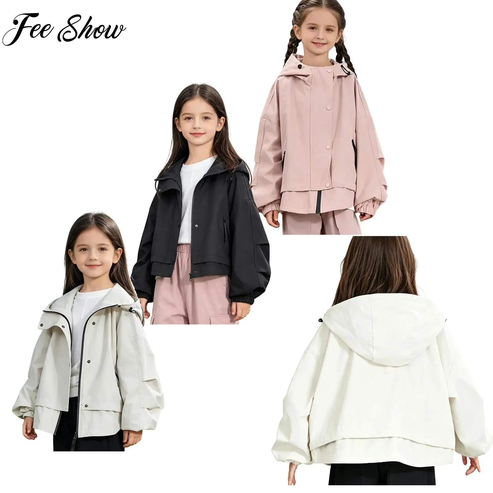 Kids Girls Outdoor Windproof Jacket Long Sleeve Zip Up Hooded Water Resistant Breathable Lightweight for Camping Hiking
Kids Girls Outdoor Windproof Jacket Long Sleeve Zip Up Hooded Water Resistant Breathable Lightweight for Camping Hiking