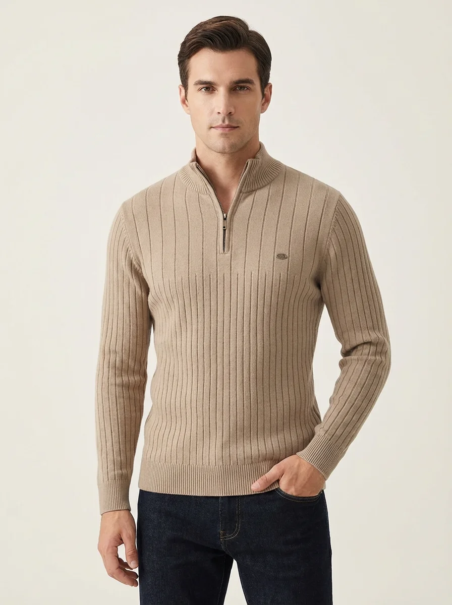 Новое поступление, мужской свитер с воротником-стойкой, зимний теплый однотонный мужской пуловер, повседневный хлопковый трикотаж для мужчин
Новое поступление, мужской свитер с воротником-стойкой, зимний теплый однотонный мужской пуловер, повседневный хлопковый трикотаж для мужчин