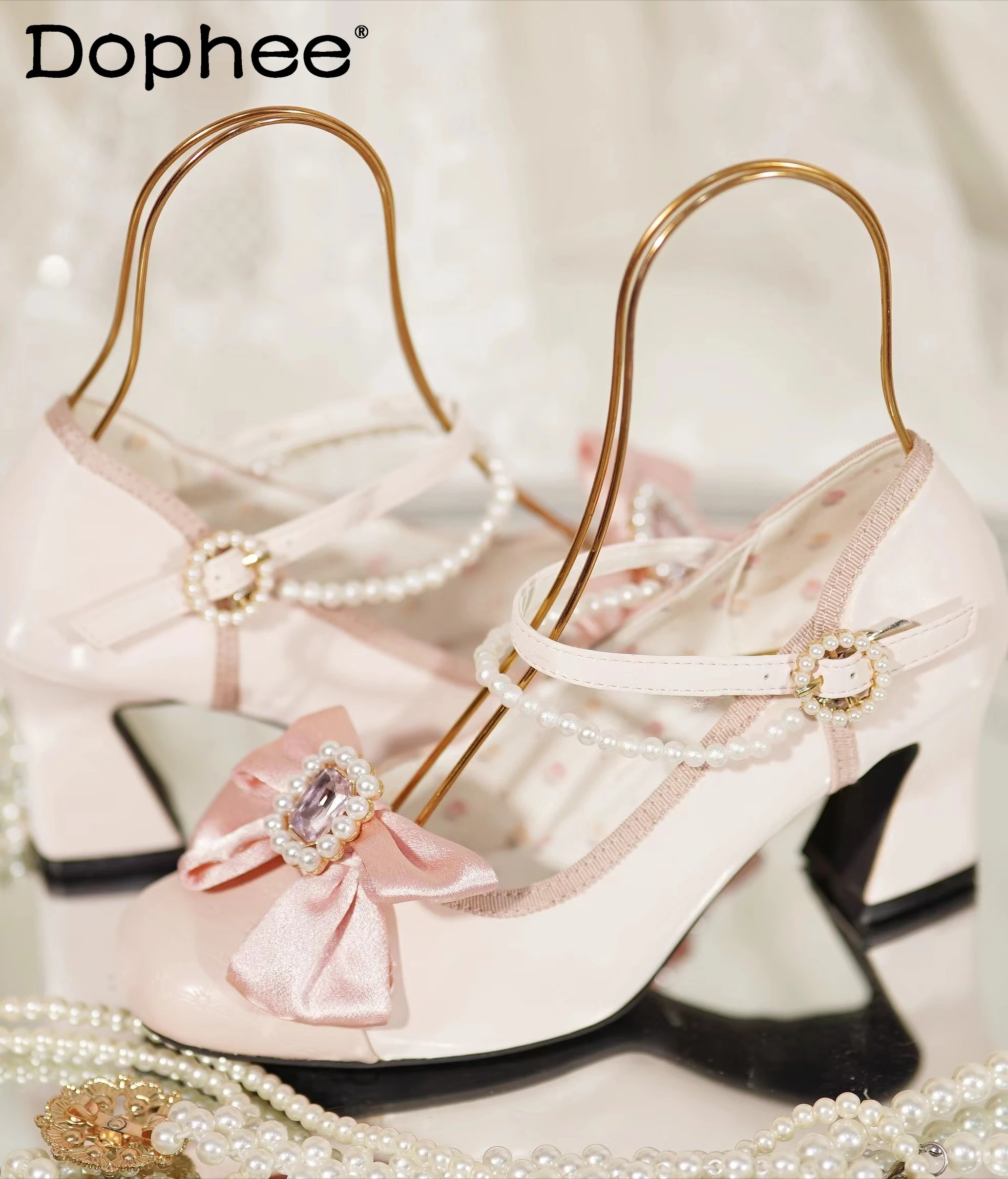 Original Bridal Wedding Pink High Heels Girls Women's Sweet Bow Elegant Tea Party Princess Lolita Mary Jane Shoes Ladies Pumps
Original Bridal Wedding Pink High Heels Girls Women's Sweet Bow Elegant Tea Party Princess Lolita Mary Jane Shoes Ladies Pumps