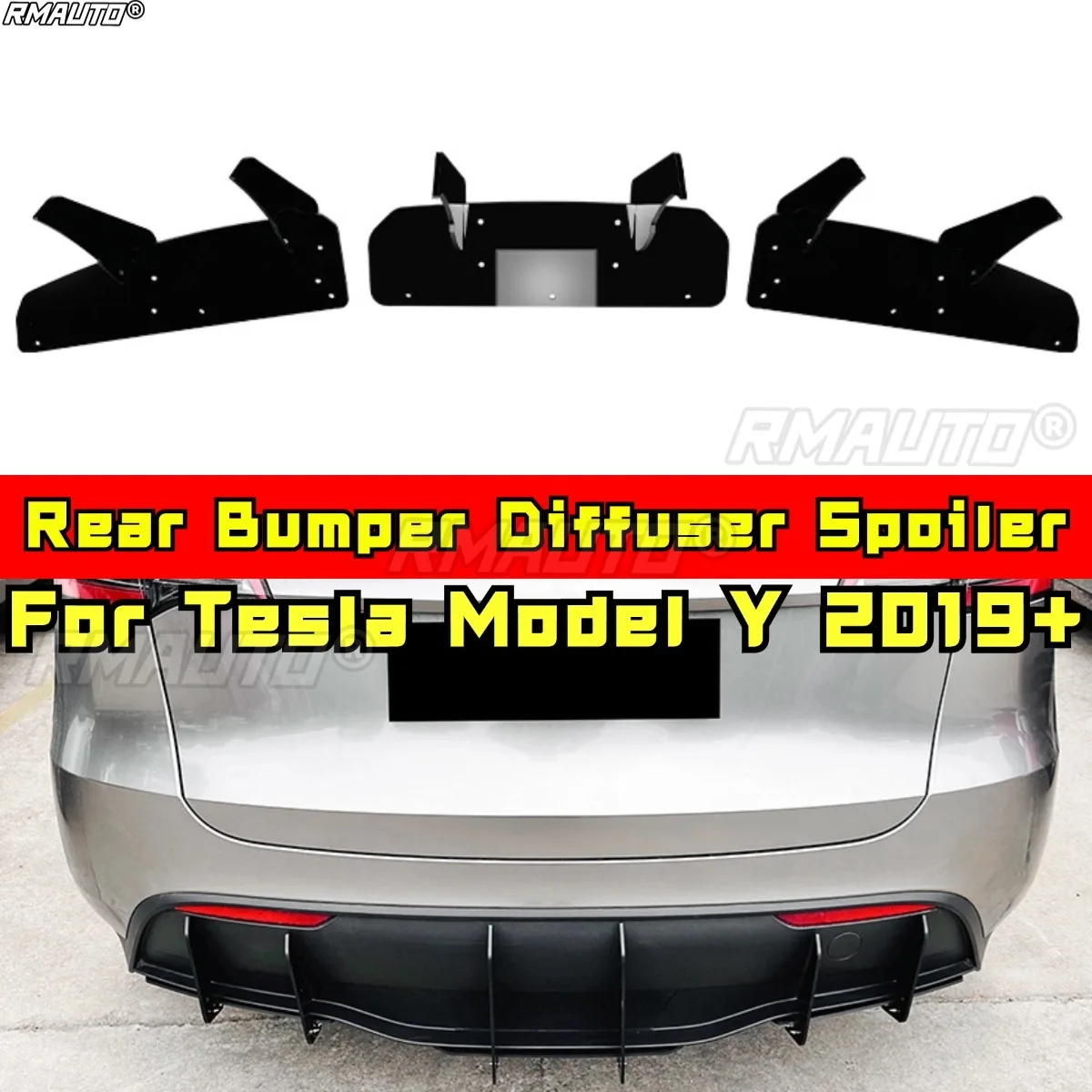 For Tesla Model Y 2019+ Modification Part Rear Bumper Diffuser Spoiler Rear Bumper Lip Protector Cover Apron Car Accessories
For Tesla Model Y 2019+ Modification Part Rear Bumper Diffuser Spoiler Rear Bumper Lip Protector Cover Apron Car Accessories