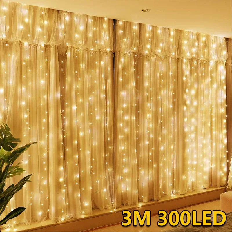 3M LED Lights String Fairy Decoration USB Holiday Curtain Garland Lamp 8 Mode For Home Garden Christmas Party New Year Wedding
3M LED Lights String Fairy Decoration USB Holiday Curtain Garland Lamp 8 Mode For Home Garden Christmas Party New Year Wedding