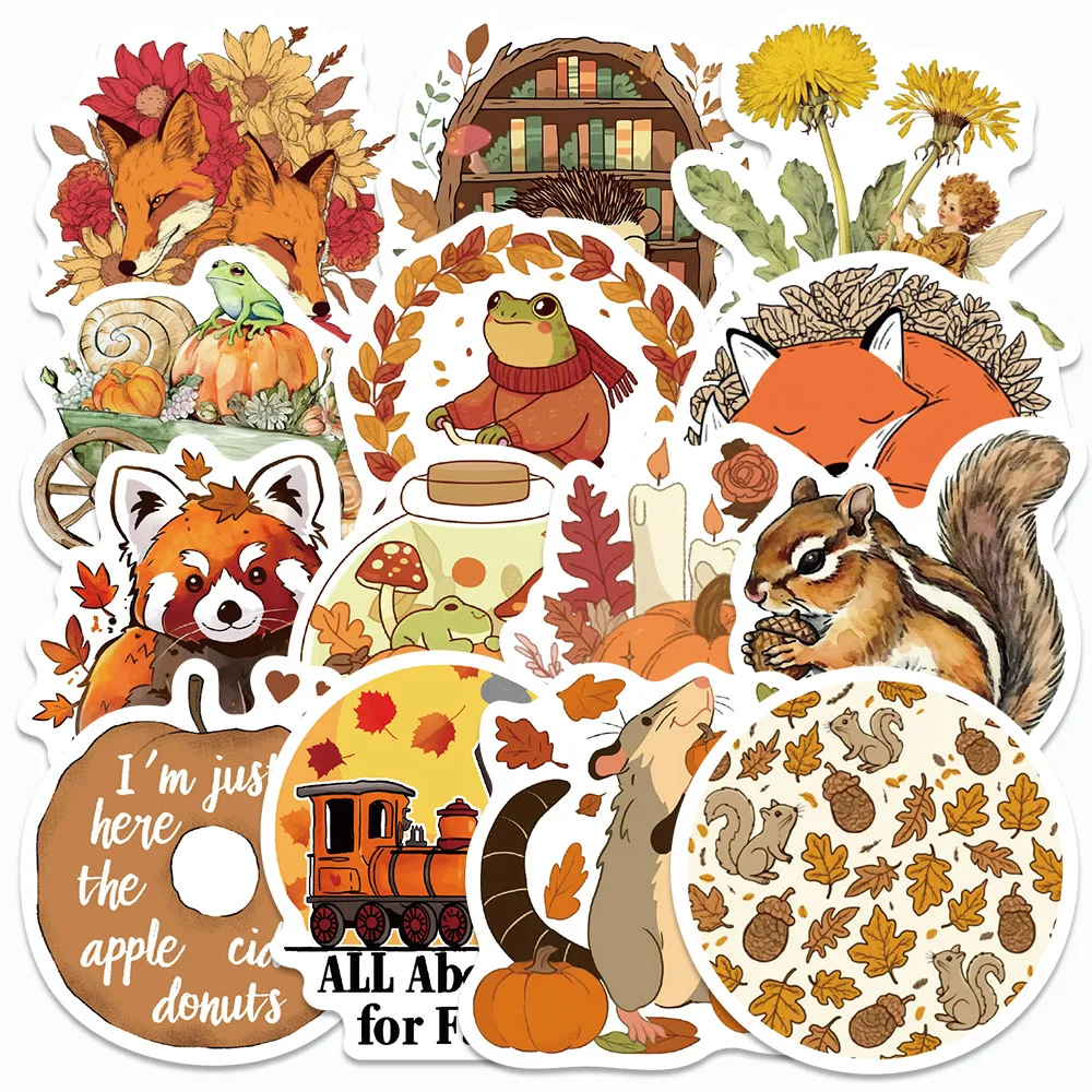50PCS The Season Of Falling Leaves Stickers Cartoon Pine Cone Decals For Laptop Suitcase Refrigerator Notebooks Graffiti Sticker
50PCS The Season Of Falling Leaves Stickers Cartoon Pine Cone Decals For Laptop Suitcase Refrigerator Notebooks Graffiti Sticker