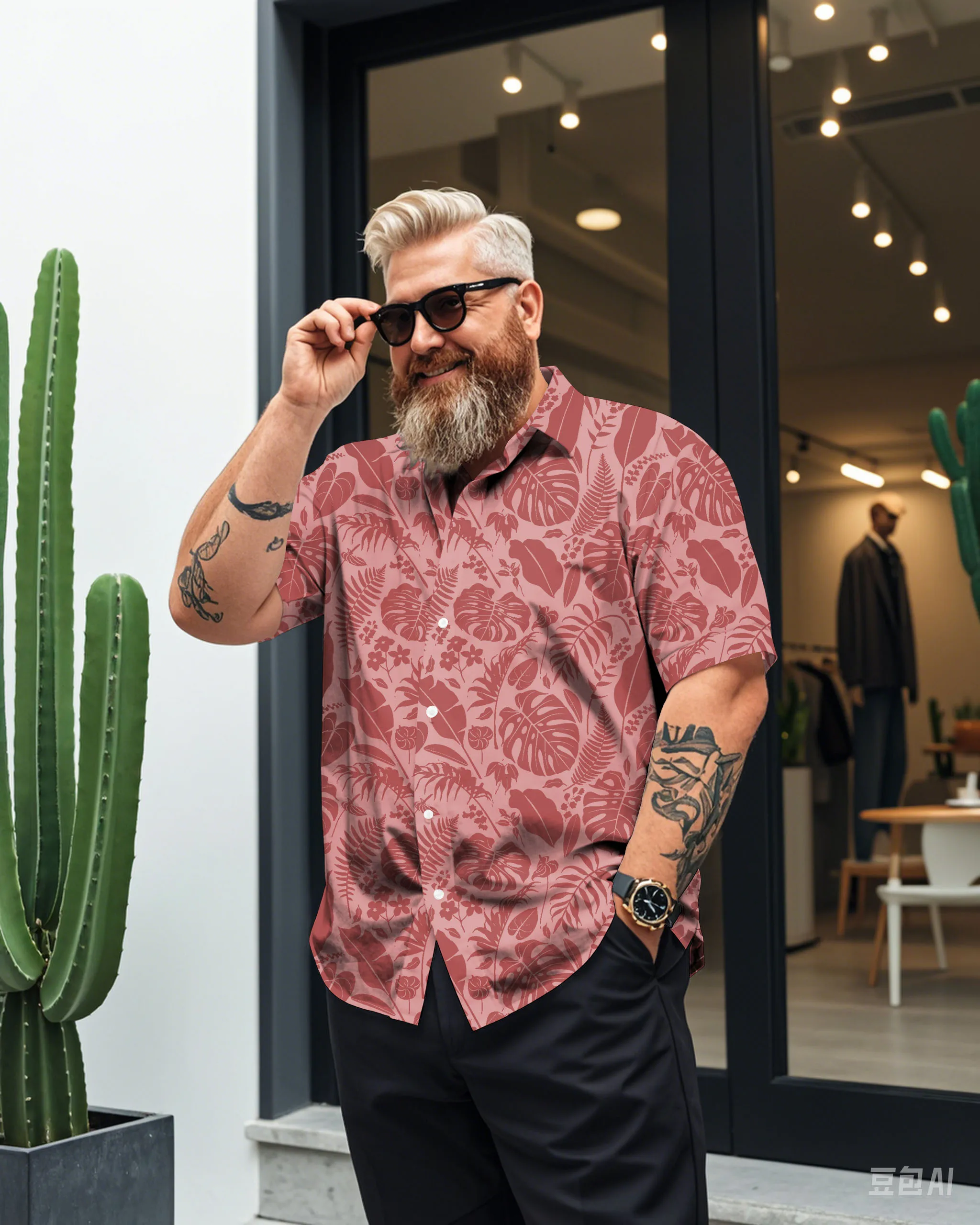 S-9XL Plus Size Men's Tropical Monstera Leaf Print Short Sleeve Shirt, Casual Button Up for Beach, Vacation & Daily Wear
S-9XL Plus Size Men's Tropical Monstera Leaf Print Short Sleeve Shirt, Casual Button Up for Beach, Vacation & Daily Wear
