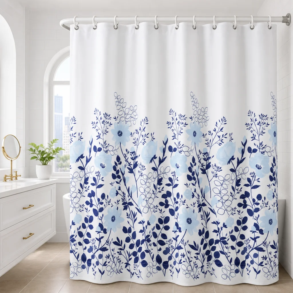 Blue Floral Shower Curtain Country Wildflower Botanical Bathroom Curtains Waterproof Fabric Bath Partition Decor with12 Hooks
Blue Floral Shower Curtain Country Wildflower Botanical Bathroom Curtains Waterproof Fabric Bath Partition Decor with12 Hooks