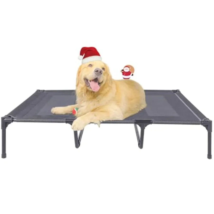 Elevated Dog Bed for Large Dogs 140lb Breathable Cooling Raised Dog Cot with Dual Support Bars Metal Frame No-Slip Feet Waterpr
Elevated Dog Bed for Large Dogs 140lb Breathable Cooling Raised Dog Cot with Dual Support Bars Metal Frame No-Slip Feet Waterpr