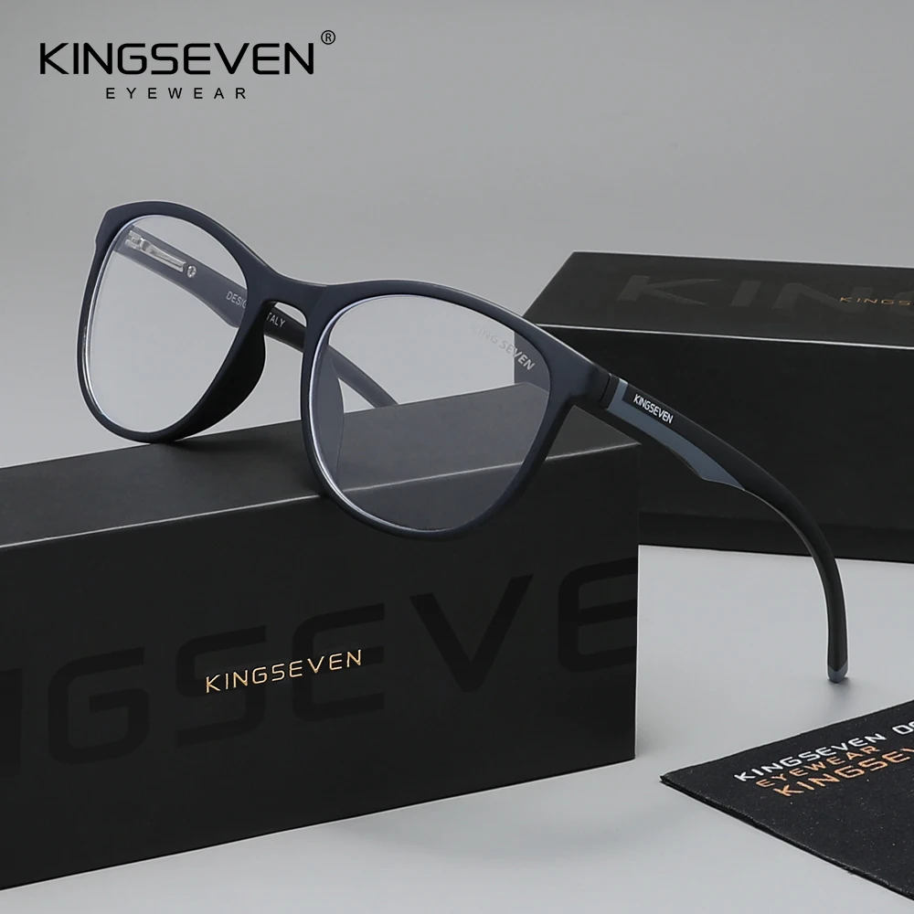 Очки KINGSEVEN с защитой от синего света, модные, с прозрачными линзами, для мужчин и женщин, защита от синего излучения, круглые оправы для студентов
Очки KINGSEVEN с защитой от синего света, модные, с прозрачными линзами, для мужчин и женщин, защита от синего излучения, круглые оправы для студентов