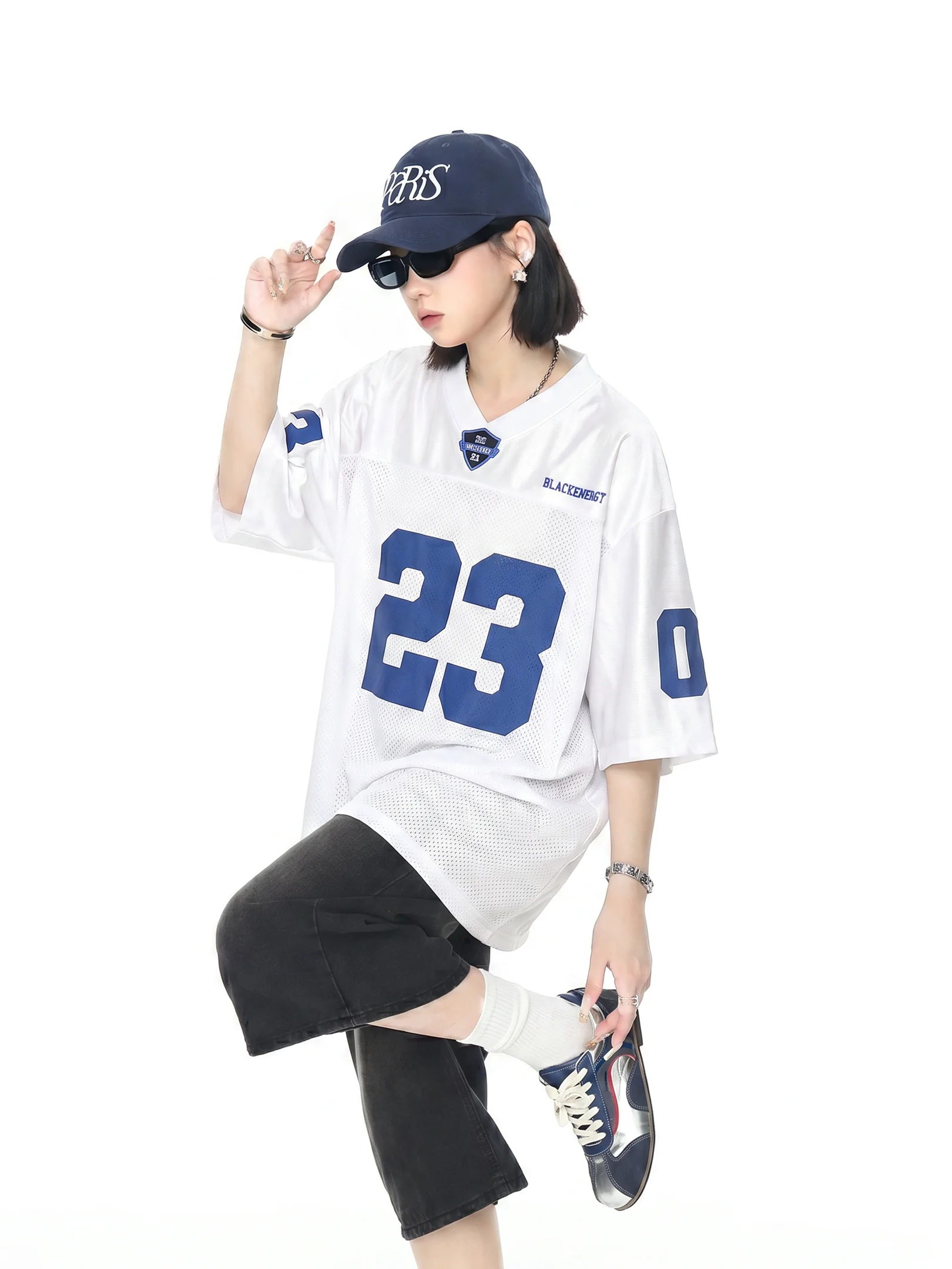 American Splice Ball Shirt Style Printed T-Shirt Women's Short Sleeve Summer New Breathable Hollow out Half Sleeve Loose Vers...
American Splice Ball Shirt Style Printed T-Shirt Women's Short Sleeve Summer New Breathable Hollow out Half Sleeve Loose Vers...