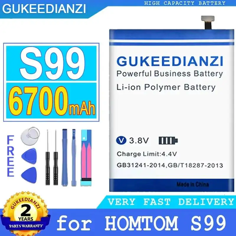 Premium Replacement 6700mAh For Homtom S99 Mobile Phone Battery
Premium Replacement 6700mAh For Homtom S99 Mobile Phone Battery