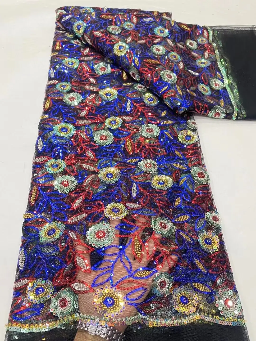 African Lace Fabric L-1302473 Beads Embroidery French Tulle Lace Fabric For Party Nigerian Luxury Sequines Lace Fabric
African Lace Fabric L-1302473 Beads Embroidery French Tulle Lace Fabric For Party Nigerian Luxury Sequines Lace Fabric