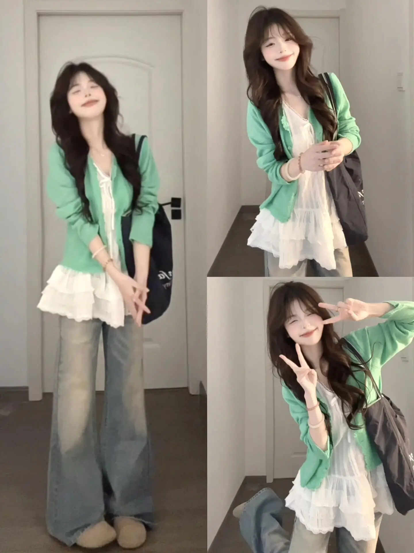 Early Spring Green Long Sleeve Short Knitted Top Women's Fashion Lace Outerwear Cardigan Spring Clothing Casual Style Korean ...
Early Spring Green Long Sleeve Short Knitted Top Women's Fashion Lace Outerwear Cardigan Spring Clothing Casual Style Korean ...