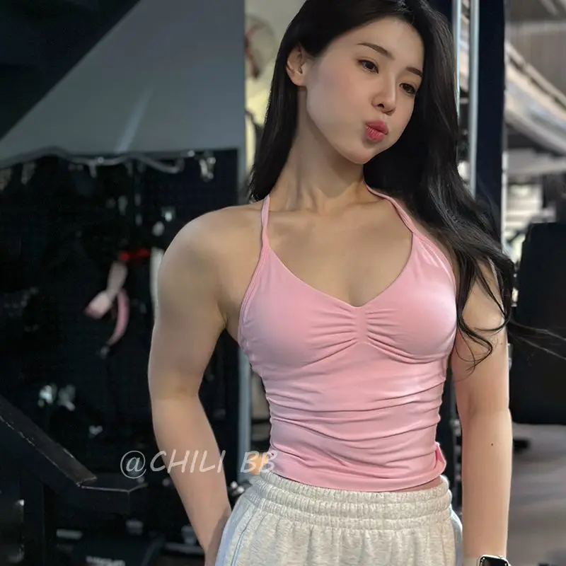 Sports vest high-intensity strap chest pad halter neck beautiful back women training yoga suspender styling sports suit
Sports vest high-intensity strap chest pad halter neck beautiful back women training yoga suspender styling sports suit