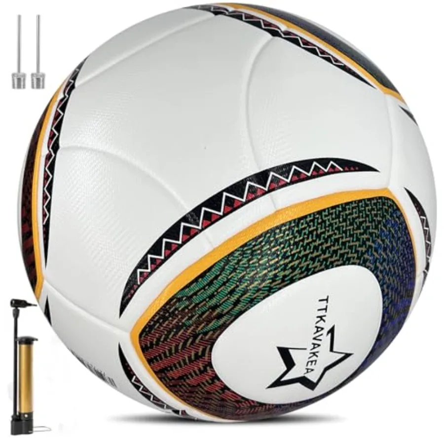 Size 5 Soccer Ball, Waterproof PU Leather, Official Match Ball, Soccer Balls Training, with Pump and Needles
Size 5 Soccer Ball, Waterproof PU Leather, Official Match Ball, Soccer Balls Training, with Pump and Needles
