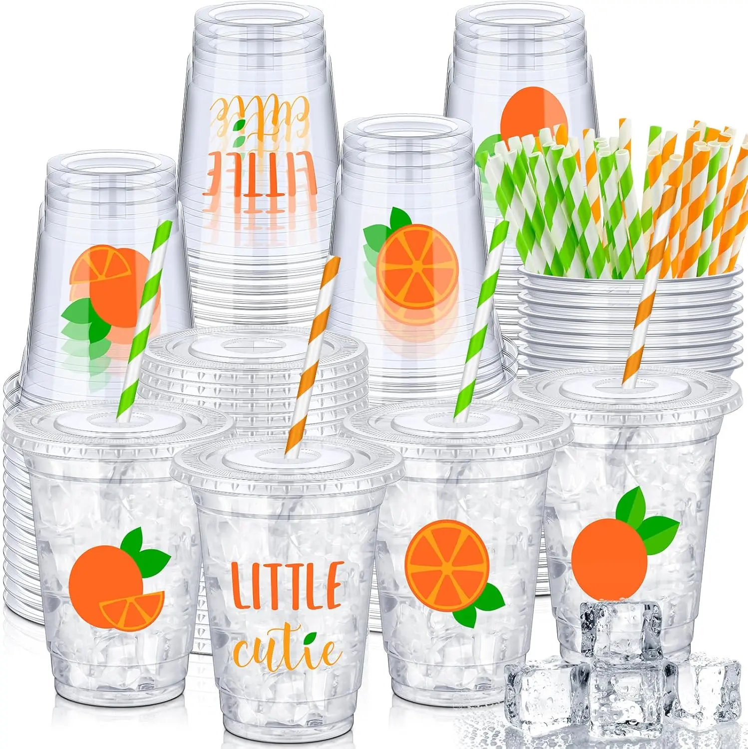 100 Set 12 oz Little Cutie Baby Shower Decoration Cups Clear Disposable Orange Party Plastic Cups with Paper Straws and
100 Set 12 oz Little Cutie Baby Shower Decoration Cups Clear Disposable Orange Party Plastic Cups with Paper Straws and